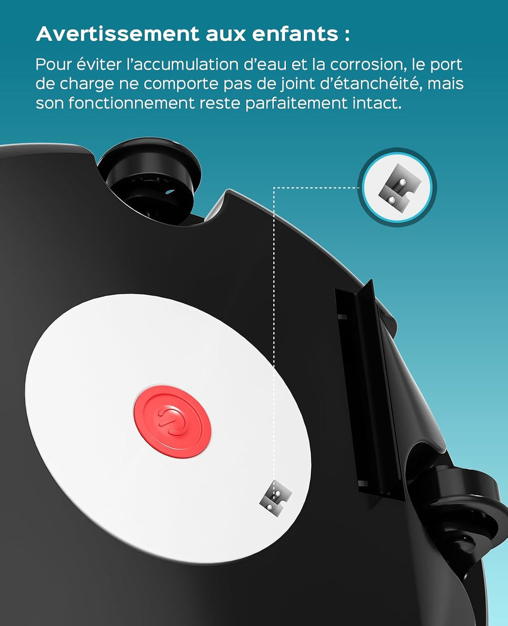 WINNY POOL CLEANER Winny 200P Robot Piscine, Aspirateur Piscine sans Fil avec Batterie, Autonomie 80 Min pour Piscines Hors-Sol 60m², Double Filtration,Stationnement Automatique(Noir-Bleu)