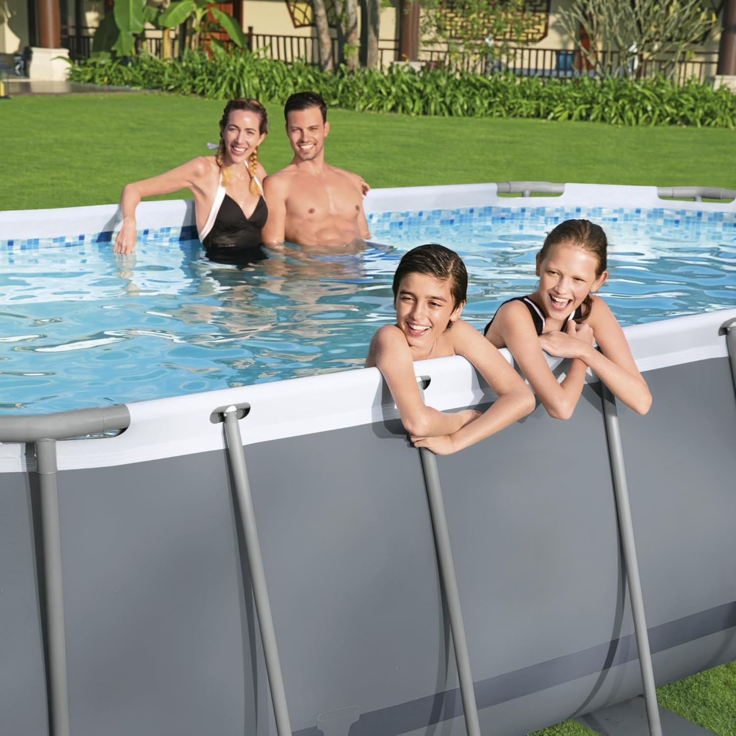 Bestway Steel Pro Max Kit Piscine Hors Sol - 305 cm x 200 cm x 84 cm - Gris