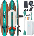ZLX Paddle Gonflable Adulte 2 Place Stand up Paddle Gonflable avec Accessoires Sup Board pour Les Adolescents et Les Adultes de Tous Les Niveaux de compétence, Kayak/Bateau avec siège 10'6" x 33"