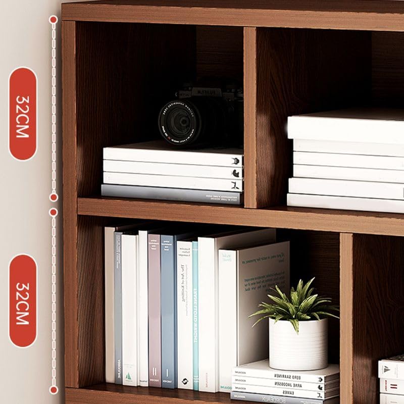 Bibliothèque contemporaine Standard à Dos fermé en Bois, étagère de Bureau à 5 Niveaux, du Sol au Plafond, Meuble de Salon, Rangement de Chambre à Coucher, Multicouche, Naturel, 79" L x 9" W 71" H
