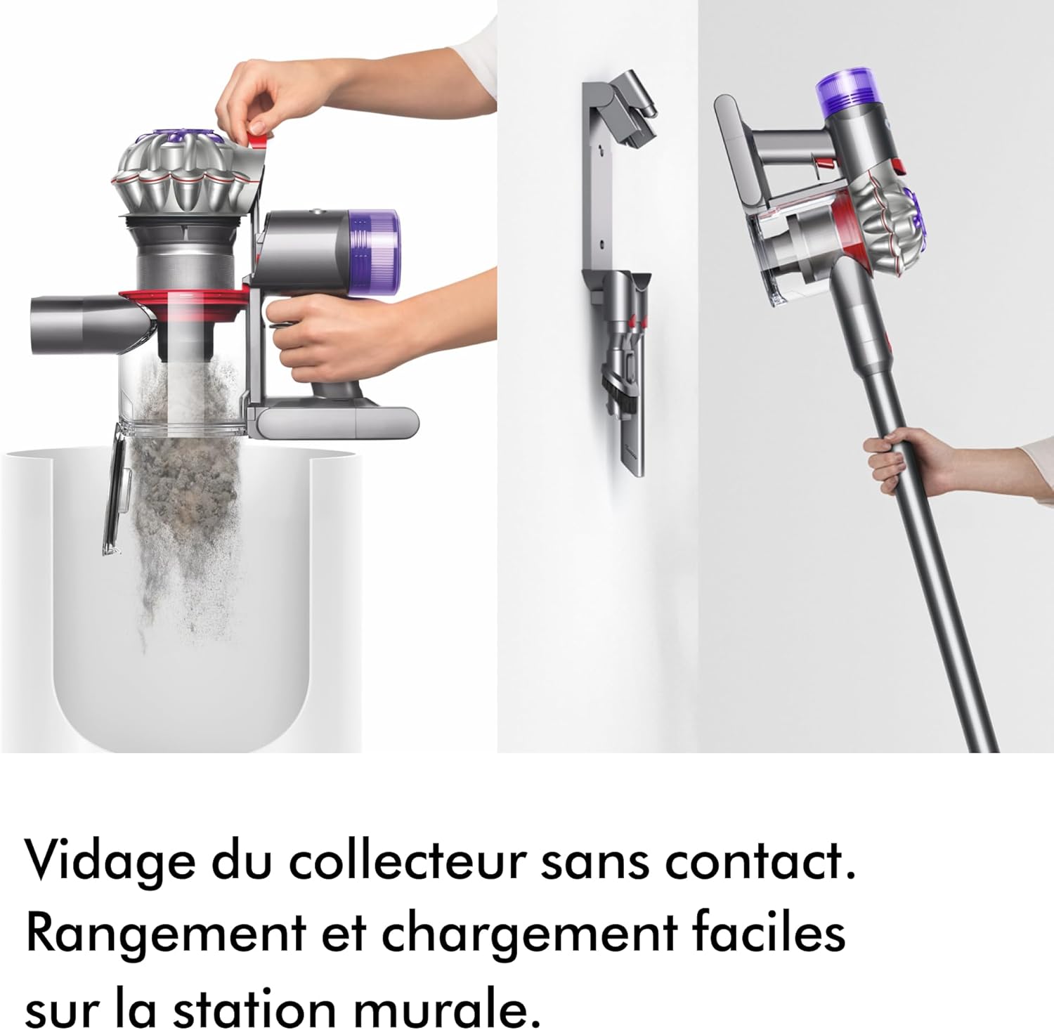 Dyson V8 Advanced Aspirateur sans Fil, 130 AW, Jusqu’à 40 Min d’autonomie, Brosse Motorbar Anti-enchevêtrement, élimine Les Poils d’Animaux, aspirateur à Main et Sol