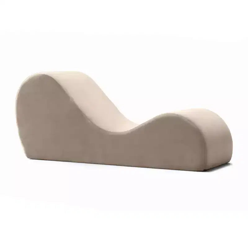 Avana Sleek Chaise Lounge for Yoga - Made in The USA - Great for Stretching, Relaxation, Exercise & More, 60D x 18W x 26H Inch, Light Grey