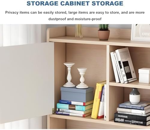 Bureau d'ordinateur Portable avec étagère，Grand Bureau d'écriture pour Bureau à Domicile Poste de Travail Avec Armoire Table D'étude Moderne avec étagère De Rangement po(Size:120x45x165cm,Color:Blanc)