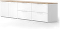 Vicco Meuble-paroi Wido, Blanc/Sonoma, 3 pièces