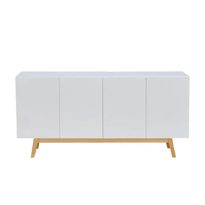 Buffet 4 Portes 2 Tiroirs Intérieurs Home Blanc Buffet