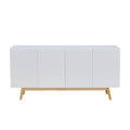 Buffet 4 Portes 2 Tiroirs Intérieurs Home Blanc Buffet