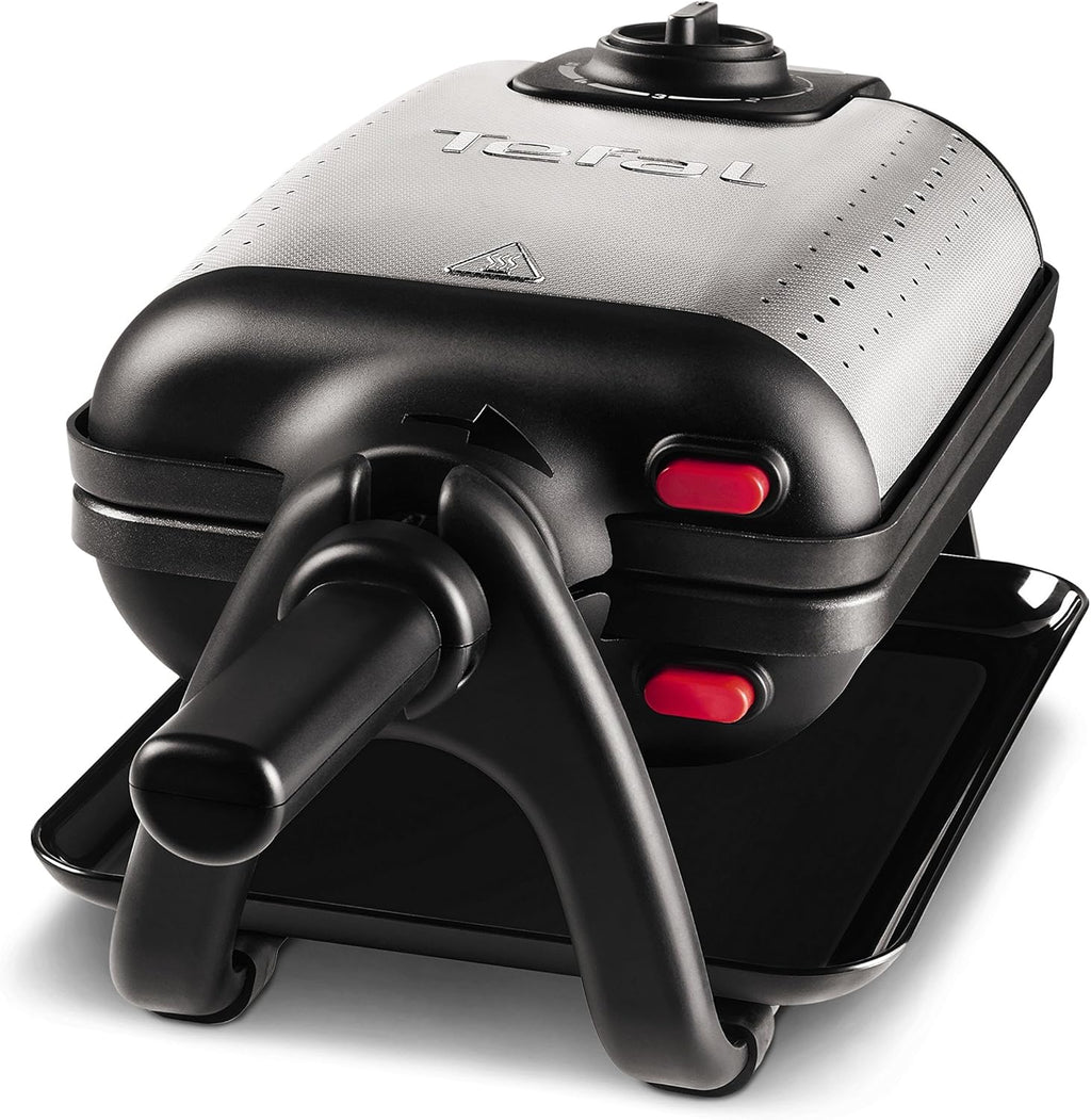Tefal gaufrier 4-en-1 noir/inox gaufré