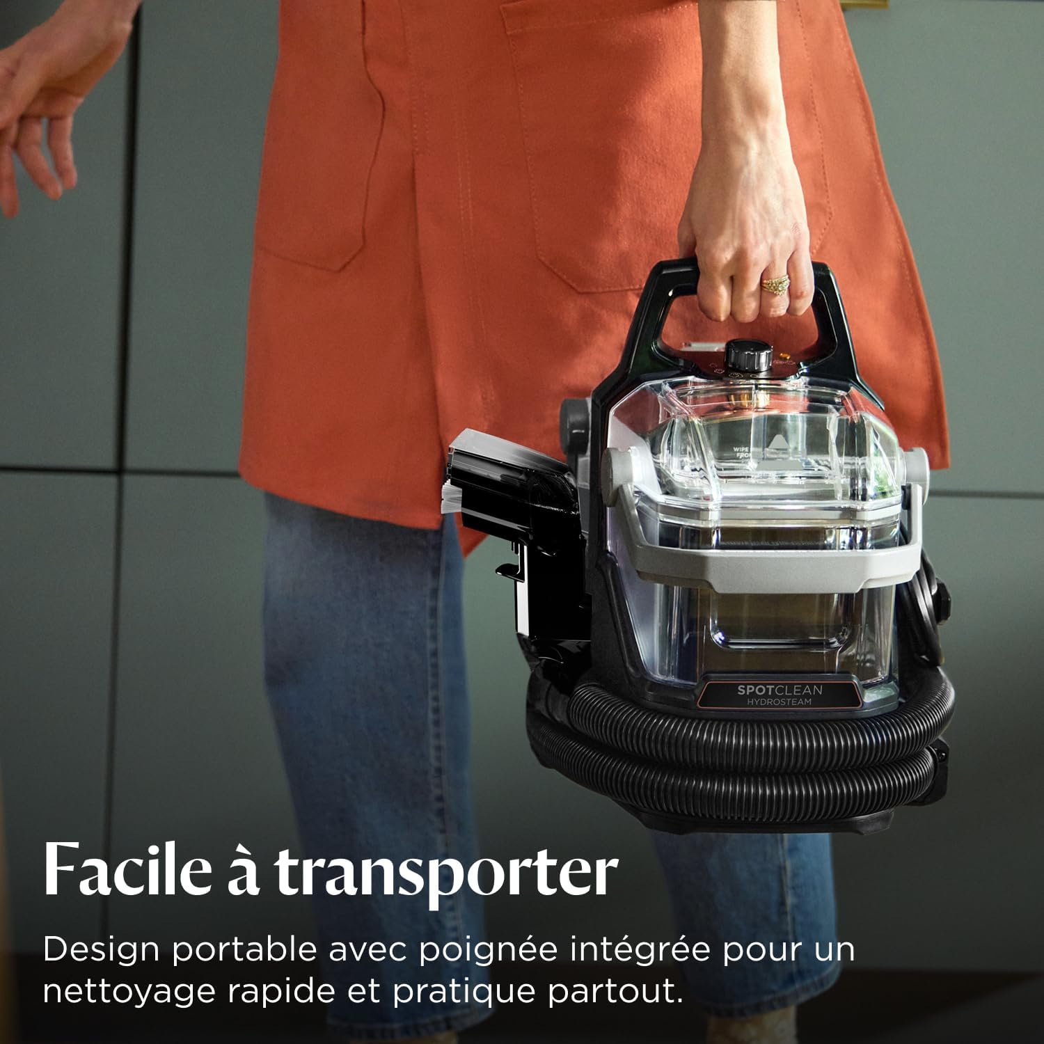 SpotClean HydroSteam, Shampouineuse Canapé, Moteur Puissant de 1000W, Nettoyeur Vapeur avec Technologie HydroSteam, Nettoyeur pour Tapis, Moquettes, Meubles, Tissus, Voiture & Plus, 3689N