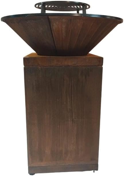 Brasero Acier corten Rond - 75 cm, 12 Personnes, Jardin et extérieur/Barbecues et planchas/Braseros