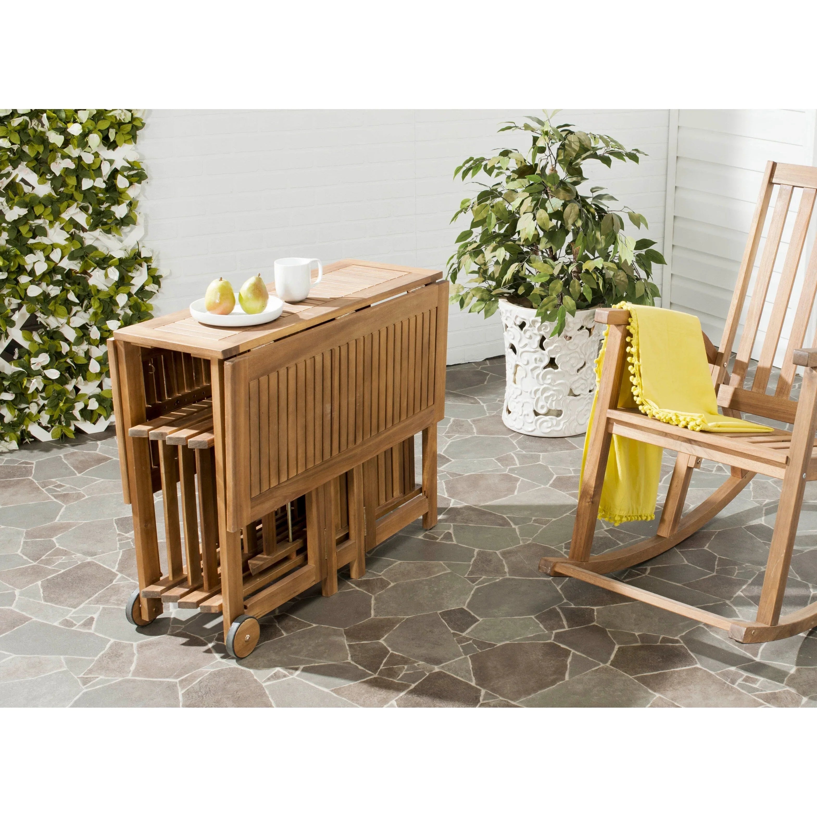 Ensemble de table à manger d'extérieur SAFAVIEH Outdoor Brandy 5 pièces - 43Lx35Px29H