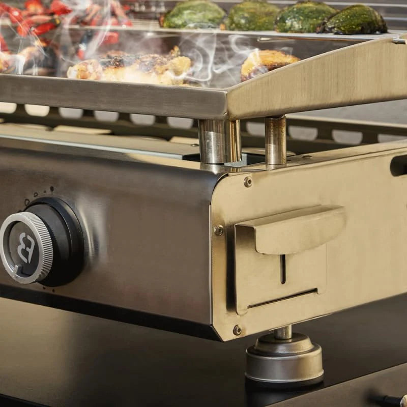 BRASERO plancha Silvia Evo 4 feux, inox 84x34cm, 10,6kW, jusqu'à 12 convives