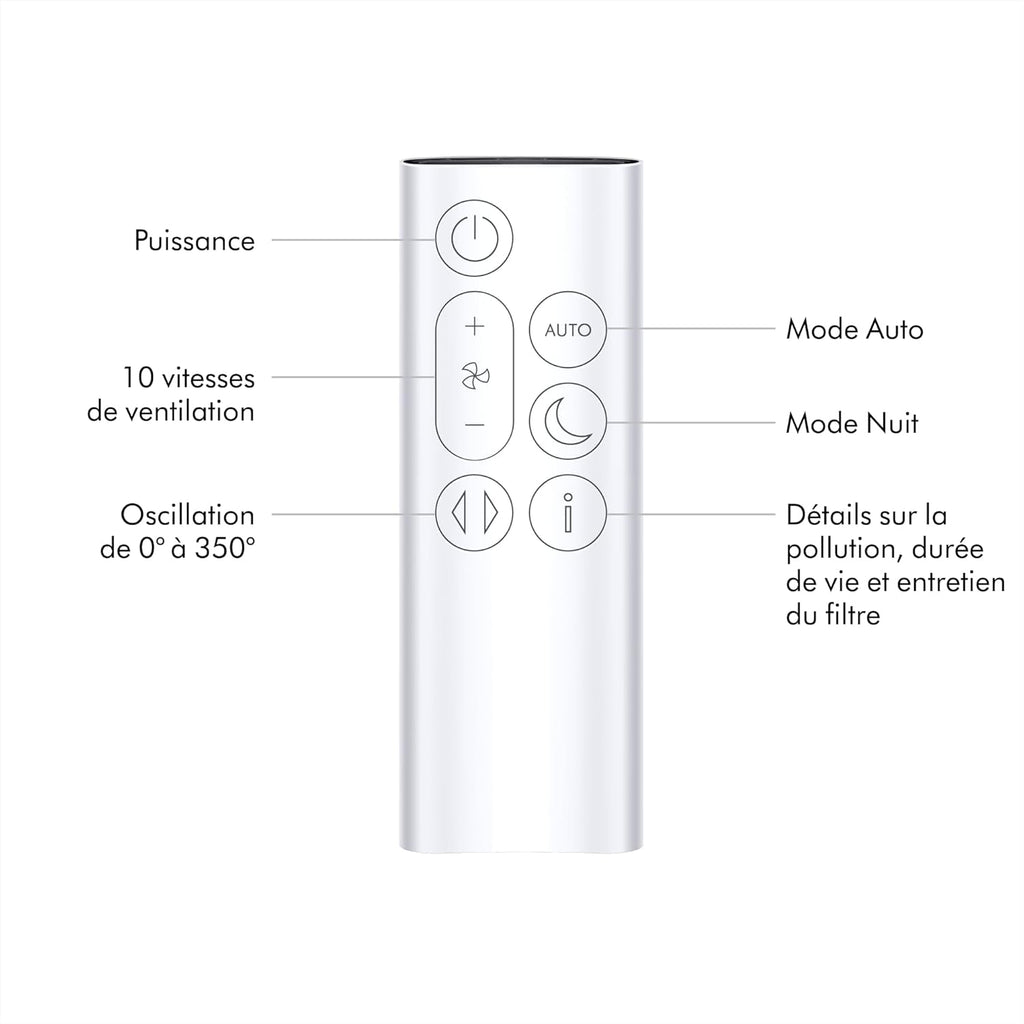 Dyson Purifier Cool Gen1 Purificateur d’air et ventilateur TP10 – purification puissante, flux d’air rafraîchissant (Blanc)