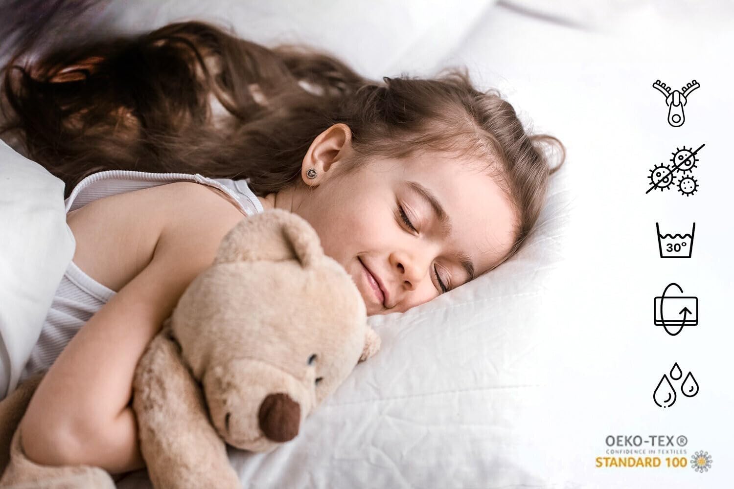 KOBI Lit Enfant LUK avec Matelas, Blanc | pour Chambres d'enfants | pour Un garçon et Une Fille | Lit Bebe pour Enfants | (avec tiroir, 140x70)