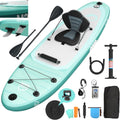 JUMMICO Stand Up Paddling Board, 320 cm x 80 cm x 15 cm, Planche de Sup Gonflable, Stand Up Paddle 2-en-1 avec siège de Kayak, Protection réglable Contre Les Rayures et Accessoires, jusqu'à 160 kg