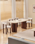 Table à manger Trinity Noyer Travertin 180 cm