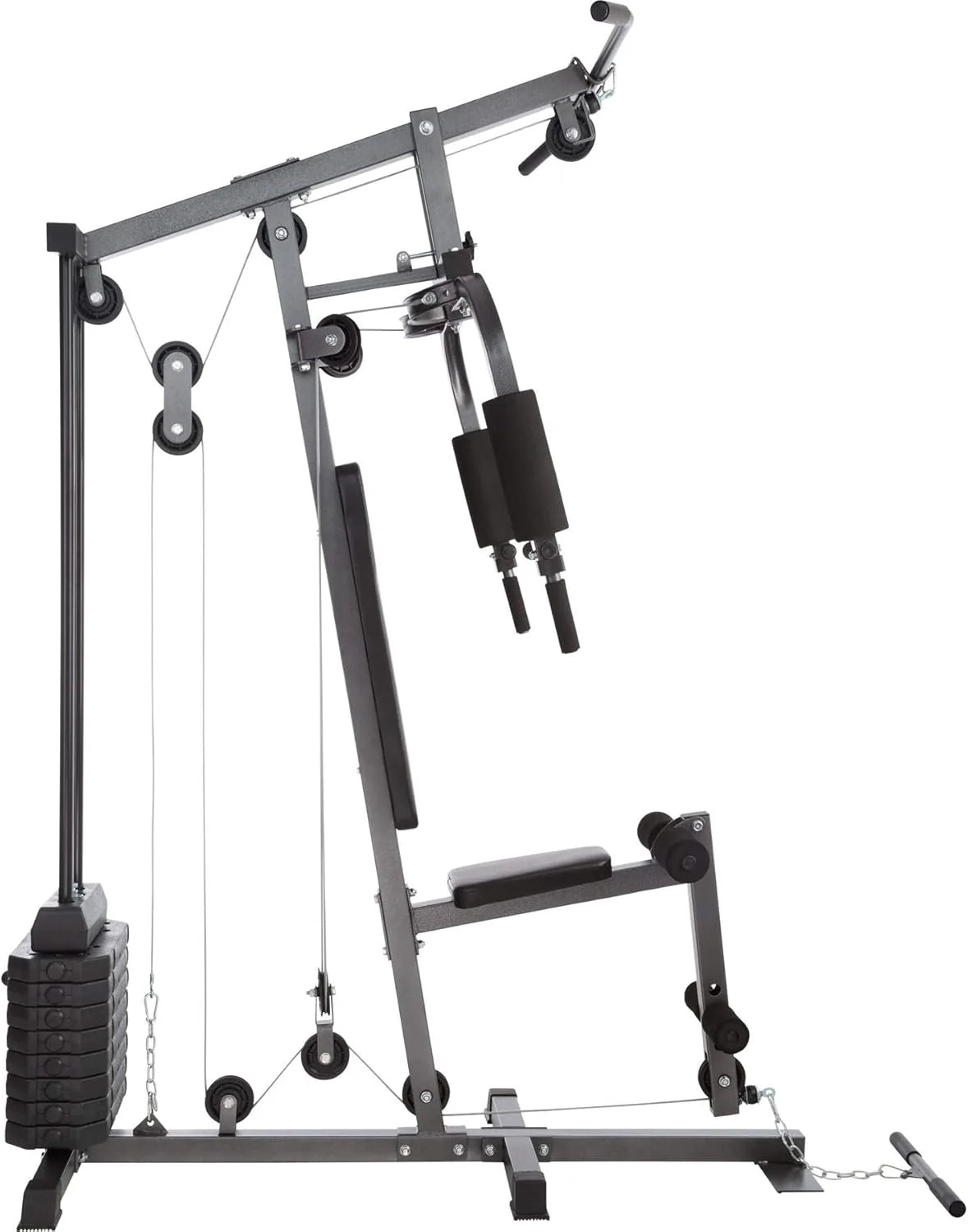 Tectake station musculation complète, cage traction, papillon, jambes, maison