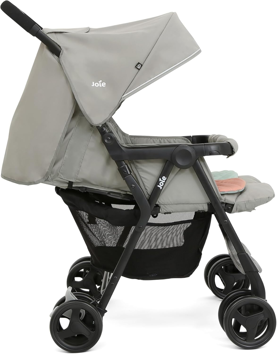 Joie - Aire™ Twin - Poussette Double - Sièges Inclinables Indépendants - Harnais 5 Points - Suspension 4 Roues - Pliage Facile Et Compact - Capotes UPF 50+ - Dès la Naissance
