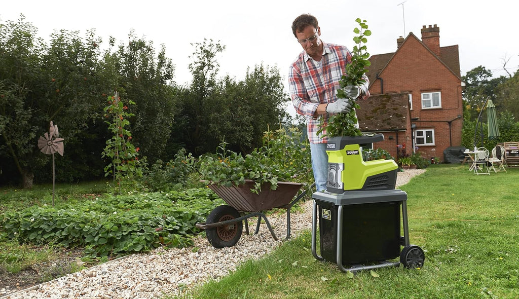 Ryobi broyeur végétaux électrique 3000W, silencieux RSH3045U