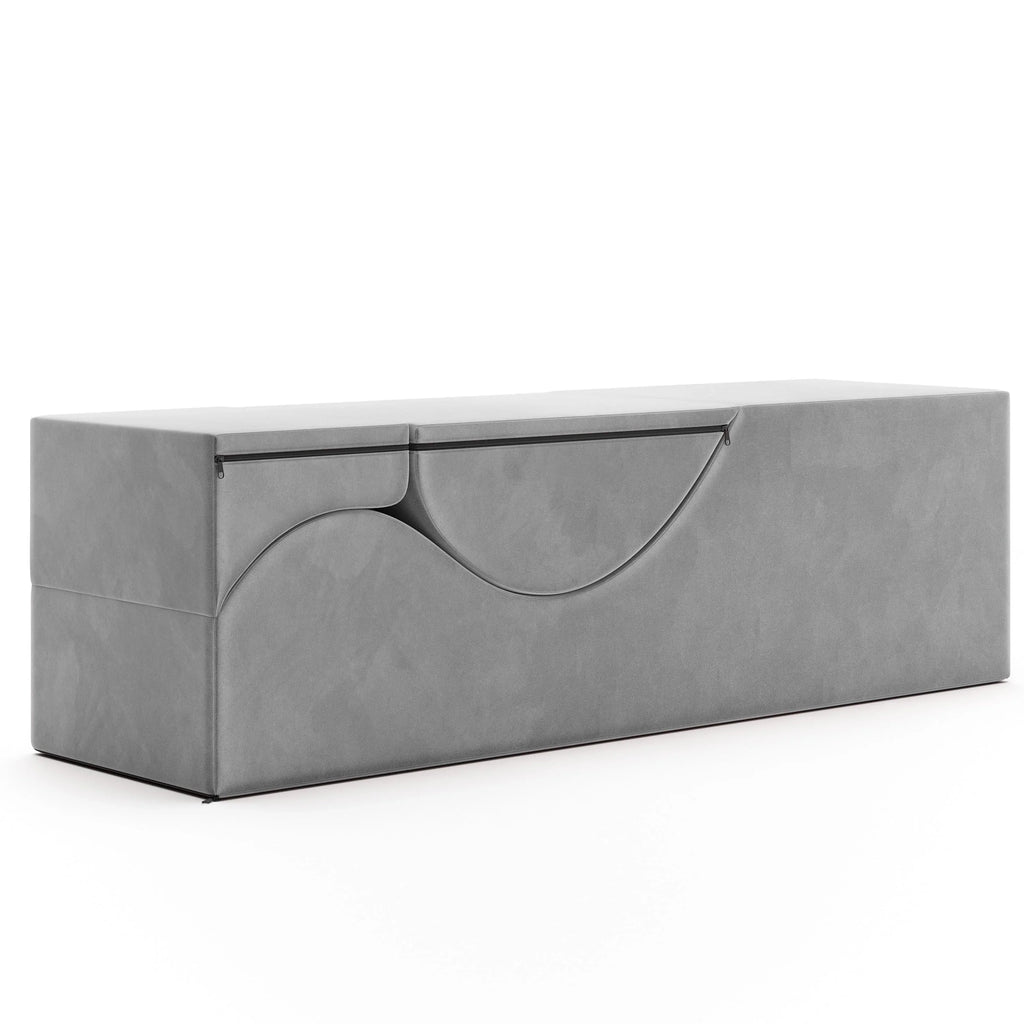 Avana Kami Chaise convertible / Yoga & Massage - Pouf 2 en 1 avec chaise longue de yoga escamotable, Microvelours - N/A