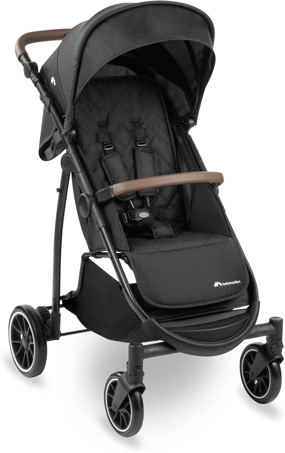 Bebeconfort Ingenious, Poussette canne compacte, Poussette confort avec position allongée , De la naissance à 4 ans env., Jusqu'à 22 kg, Major Black