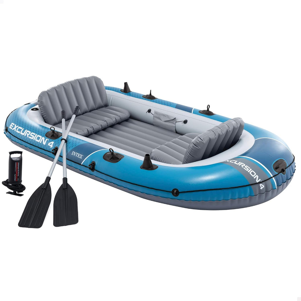 Intex Excursion 4 Ensemble de Bateau 66324NP (Gonflé: 315 x 165 x 43 cm)