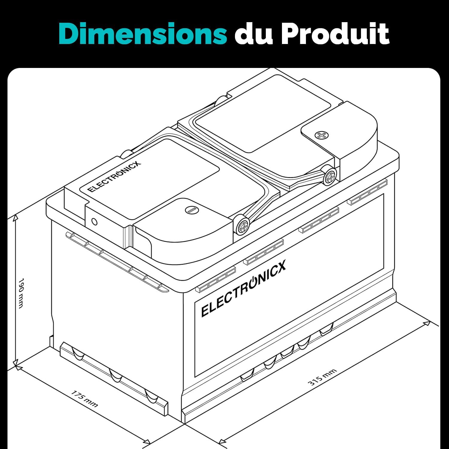 Batterie AGM 100Ah 12V Décharge Profonde Sans Entretien Étanche – Accumulateur Idéal pour Panneaux Solaires, Camping-Car, Voiture, Bateau, Fourgon Aménagé, Systèmes Photovoltaïques, Énergie Solaire,