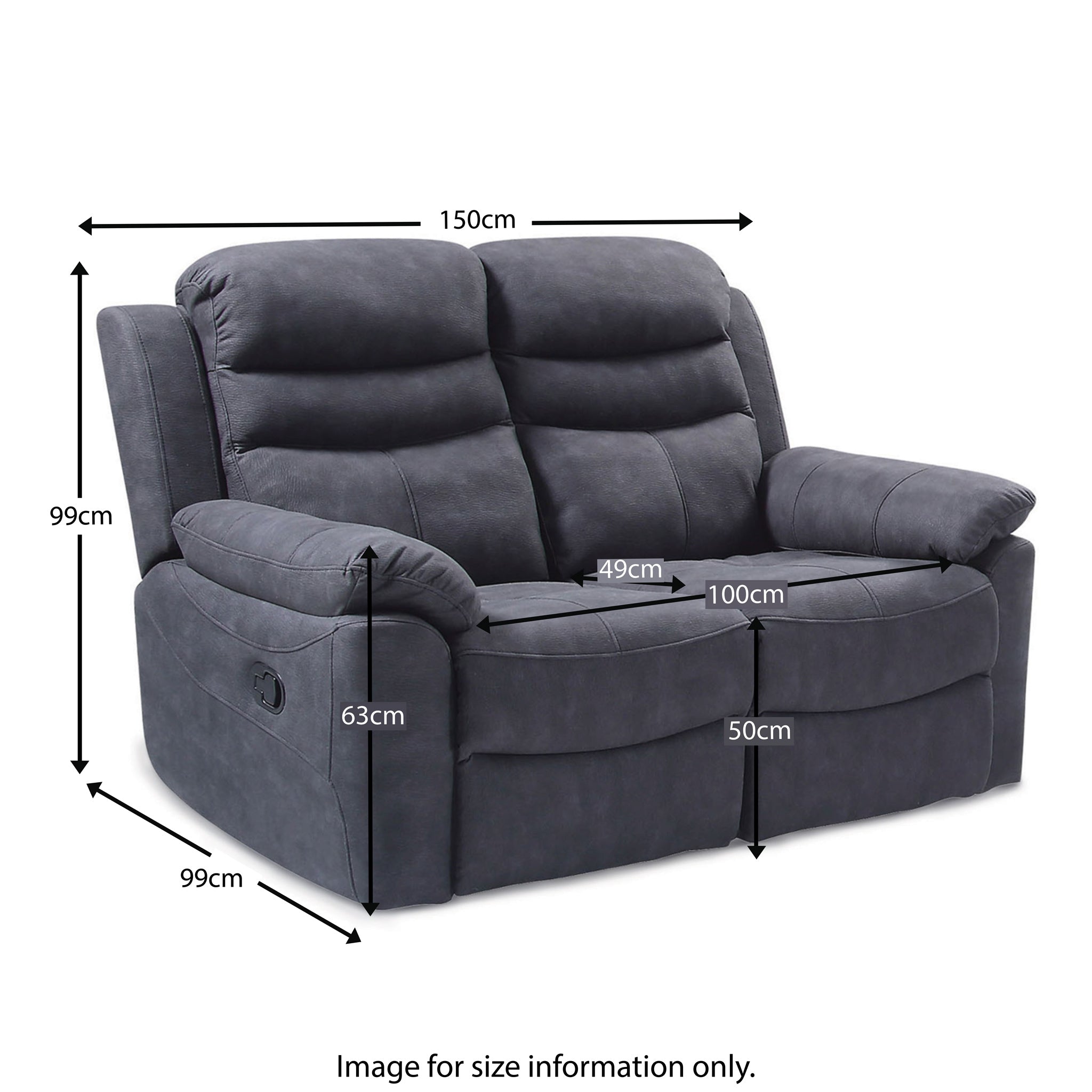 Conway Reclining 2 Seater Sofa