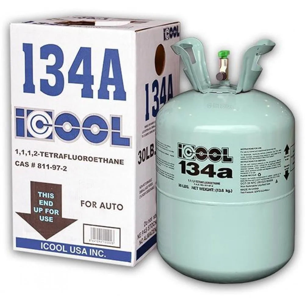 Réfrigérant R134A, capacité nette de 30 lb, adapté aux climatiseurs automobiles et aux réfrigérateurs - Fabriqué aux États-Unis