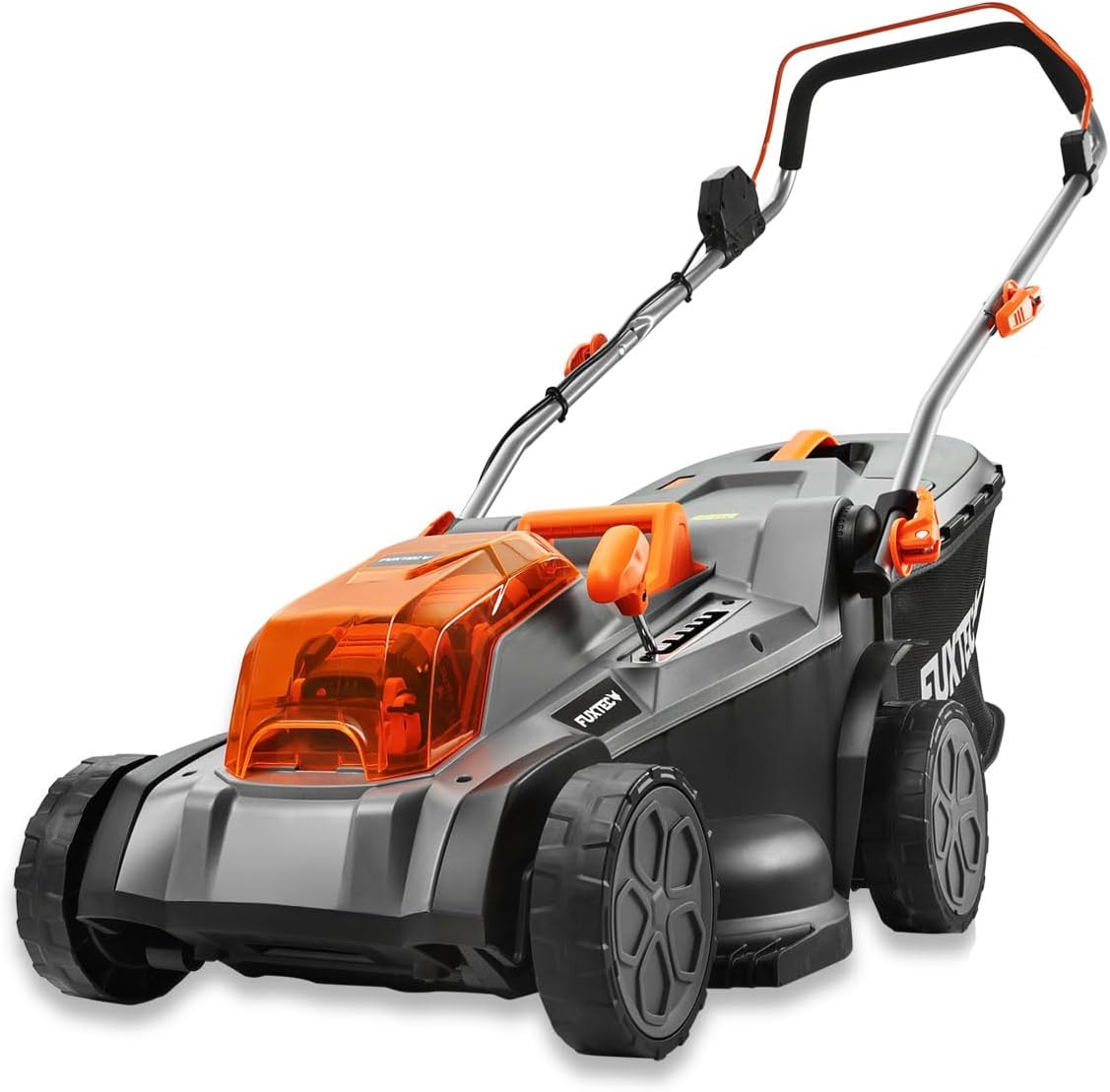 FUXTEC Tondeuse à Gazon sans Fil 40V (2x20V) E2RM43 Set Batteries et Chargeur - Largeur De Coupe 43cm, 40L, Hauteur De Coupe Variable, Tondeuse à Gazon Batterie, sans Fil