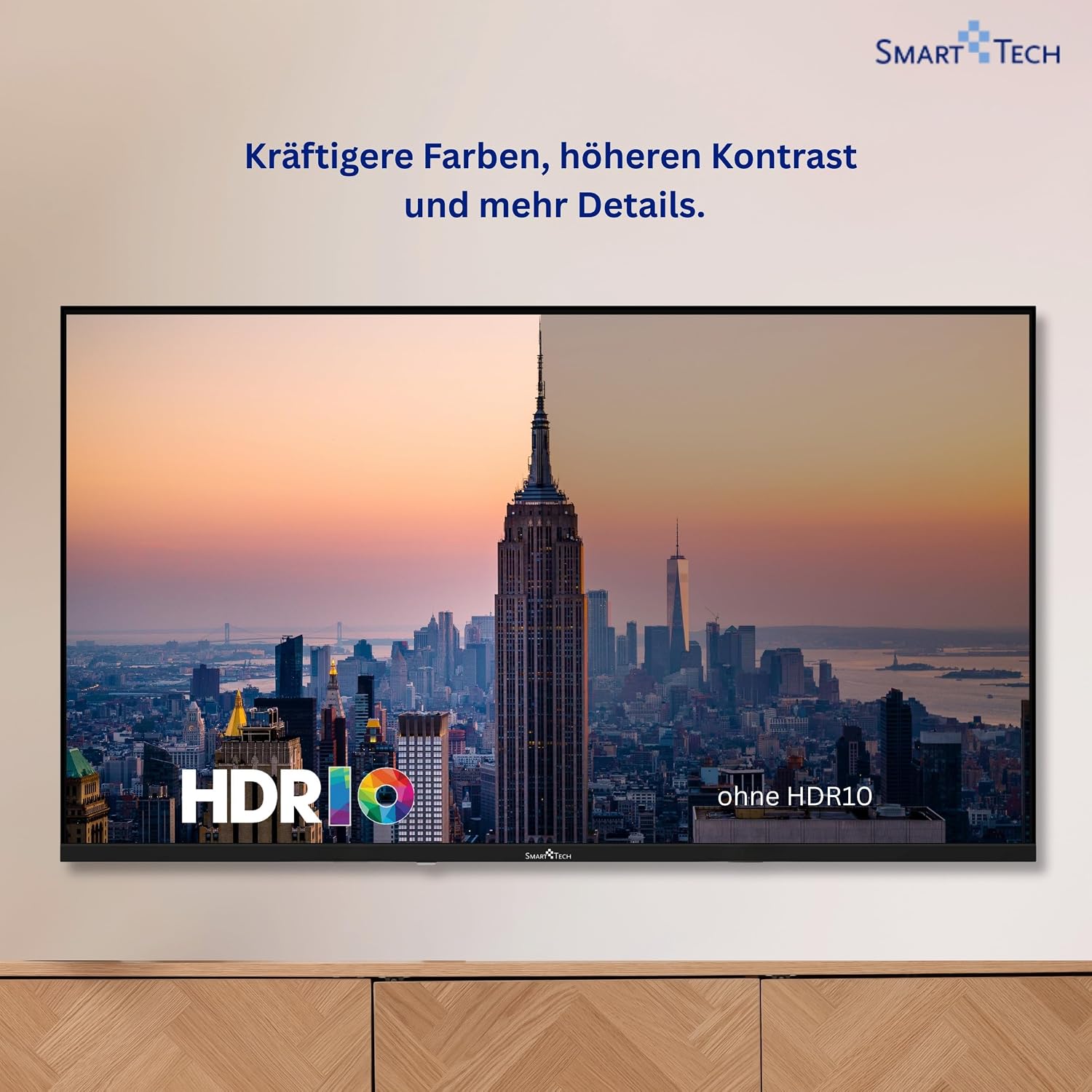 Smart Tech QLED 43QG06V2 Téléviseur Google TV HDR avec résolution 4K UHD, Bluetooth et Triple Tuner, Smart TV 43QG06V2 (2026)