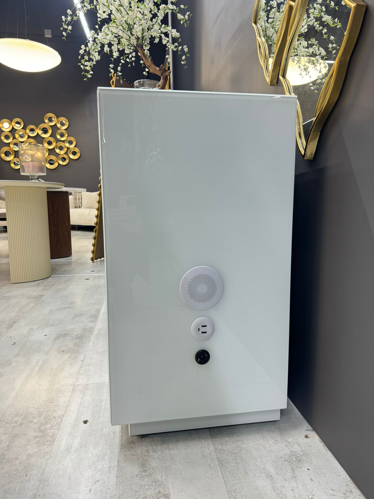 Cheminée Électrique Connectée 200 cm – Bluetooth Intégré – Design Contemporain