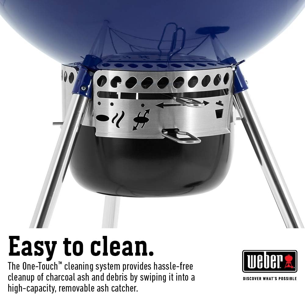 Weber Master-Touch 14516001 Barbecue au charbon de bois, bleu océan profond