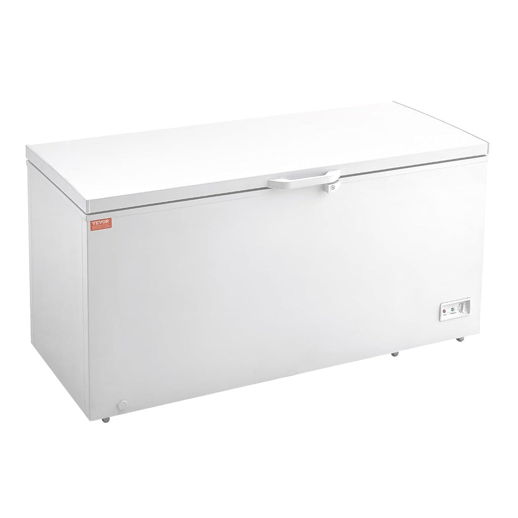 VEVOR Congélateur Coffre 488 L, Grand Surgélateur Autoportant avec 4 Paniers Amovibles, Porte Ouverte sur le Dessus avec Couvercle Verrouillable, Température Réglable sur 7 Niveaux, Éclairage LED