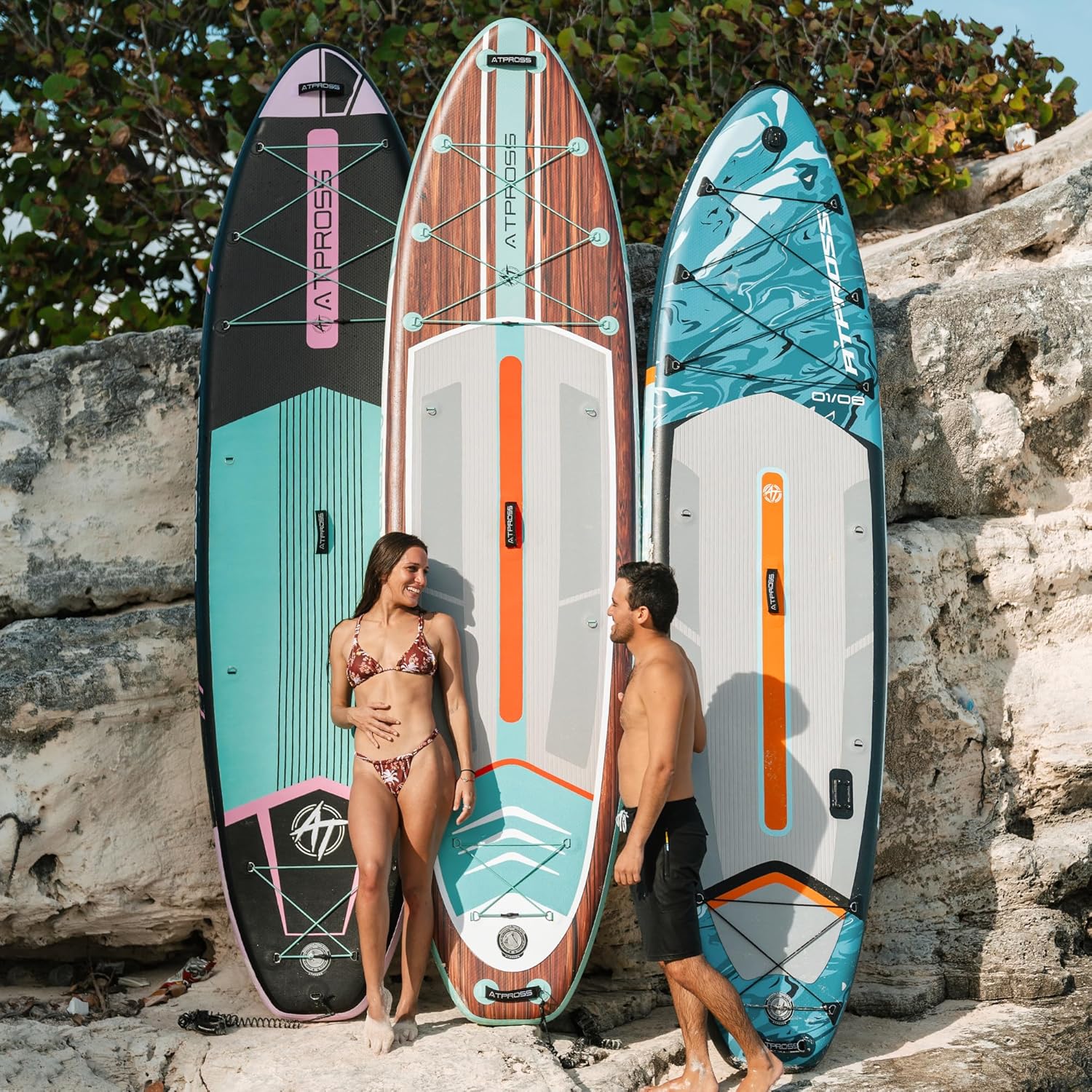 Planche à pagaie Gonflable Extra Large de 204,1 kg pour Adultes avec kit d'accessoires de qualité supérieure et Sac à Dos, Kayak Gonflable, antidérapant, pour Yoga, pêche, Surf