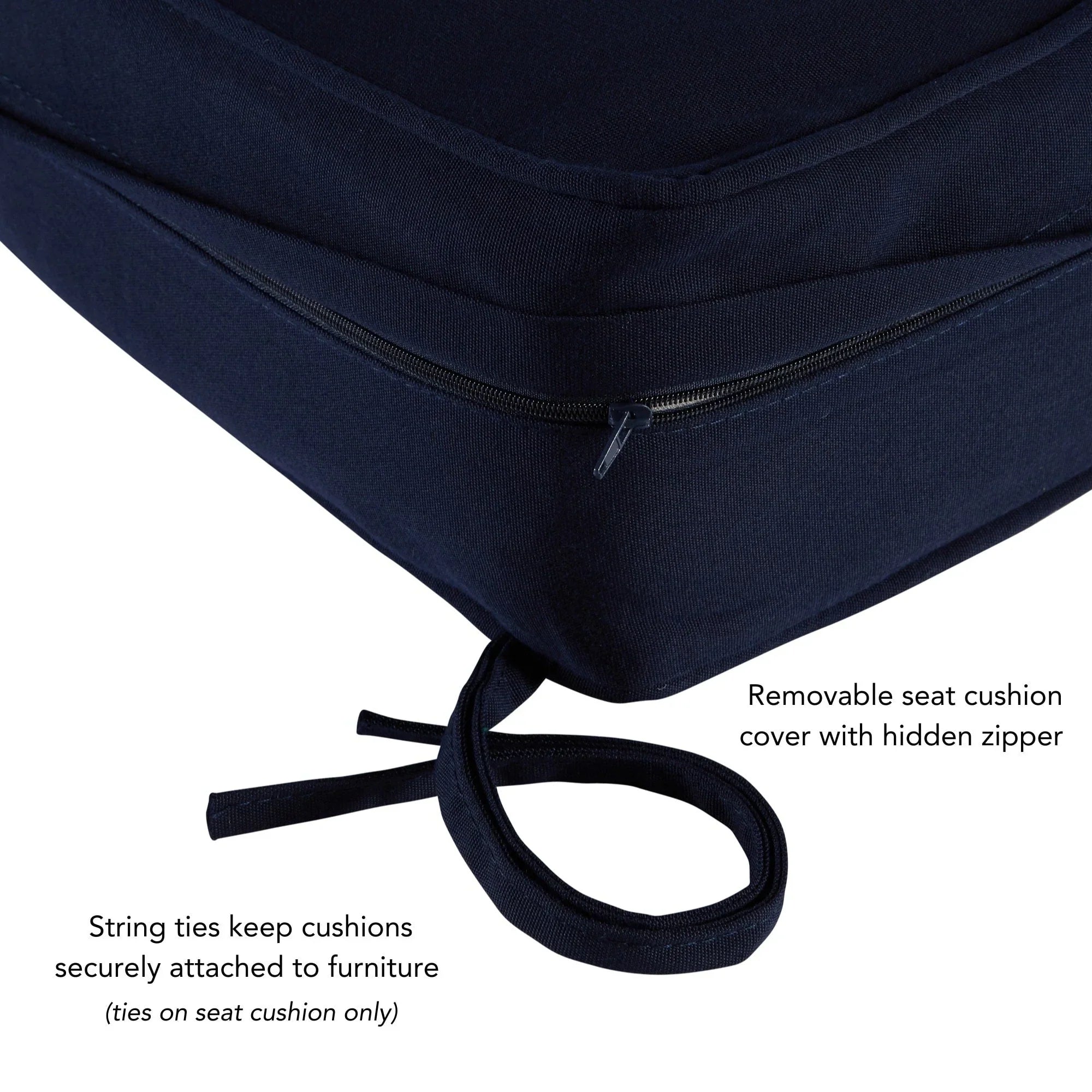 Ensemble de deux coussins d'extérieur haut de gamme Sunbrella pour assise profonde