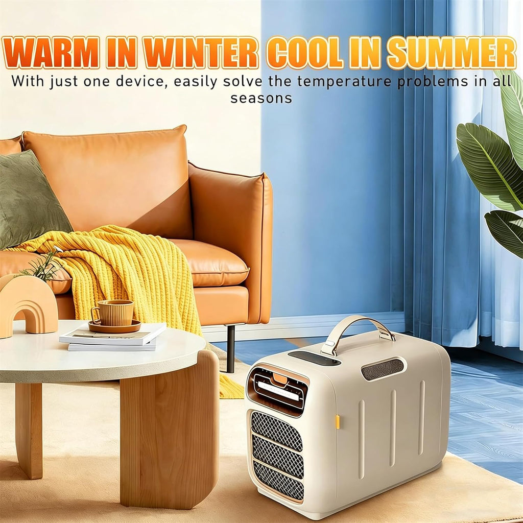 Climatiseur Portable 5121 Btu, Refroidissement Et Chauffage Rapides, Déshumidification, Basse Consommation (500 W), 3 Vitesses De Ventilation