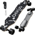 Qekud Skateboard électrique pour adultes et adolescents - Moteur 1800 W 4 modes de vitesse - Télécommande avec OLED avec écran - Noir