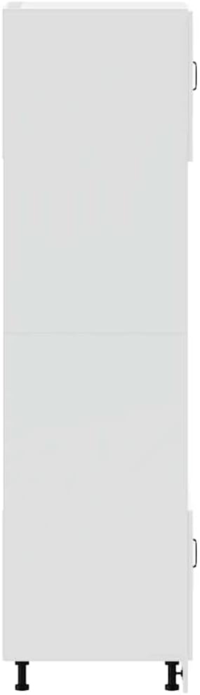 vidaXL Armoires de Four 2 pcs Porto Blanc Bois d'ingénierie, unité de Four, Armoire de Four de Cuisine, unité de Base de Four