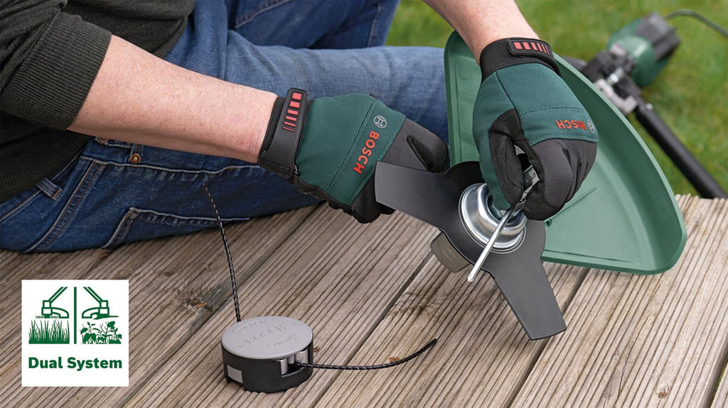 Bosch débroussailleuse AFS 23-37 (Lame à 3 Dents, Bobine pour Fil de Coupe, 3 Fils de Coupe, poignée supplémentaire, Capot de Protection, Carton, 1000 W)