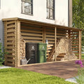 M203 Abri à bûches -l112xL450xH199 cm/ 4m2 Timbela