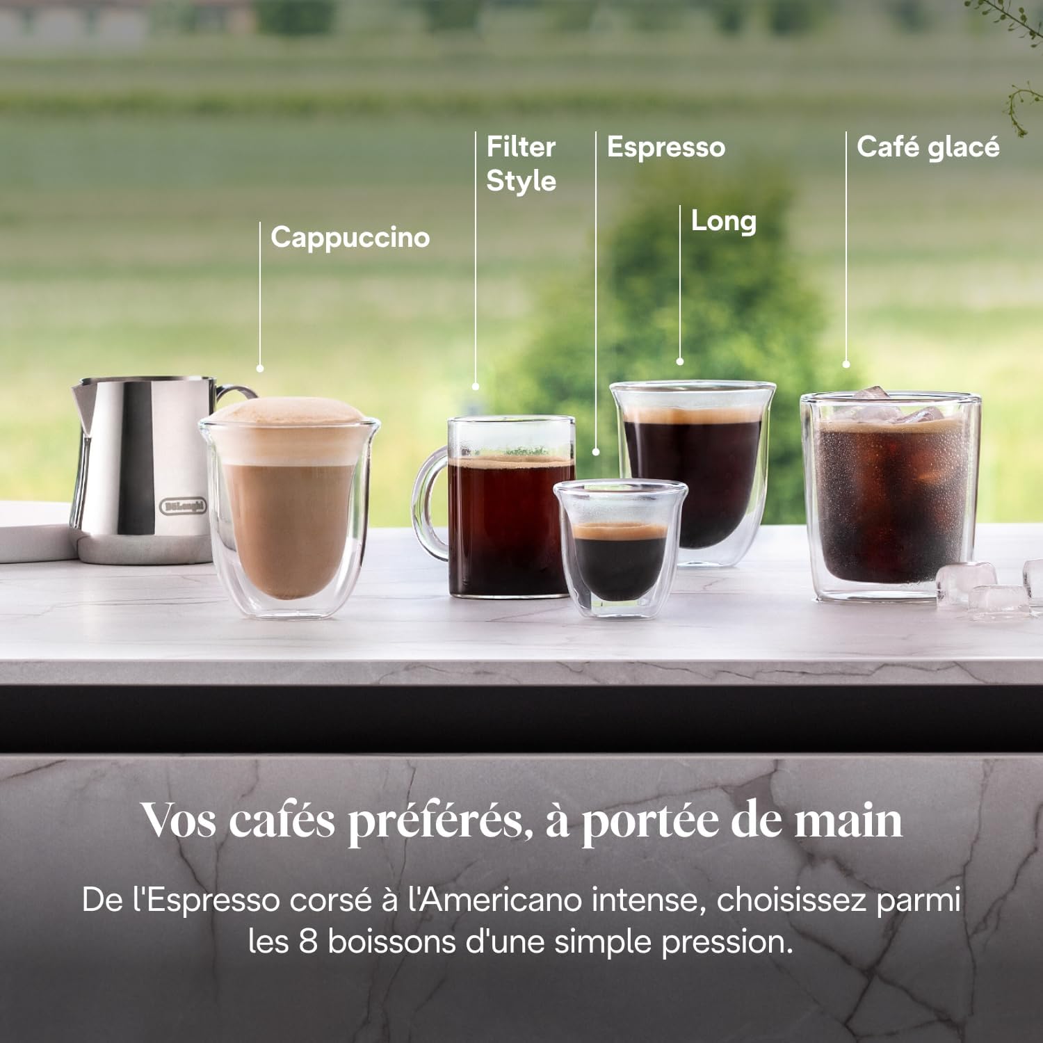 De’Longhi Rivelia - Perfetto Machine à Café Automatique, Mousseur à Lait Classique, 8 Boissons Enregistrées, Écran Tactile Couleur, Réservoir à Grains de Café Interchangeables, Noir (EXAM440.35.B)
