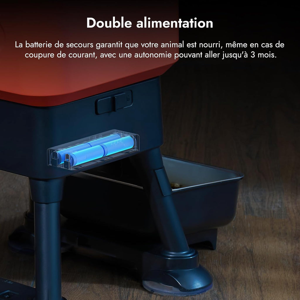Molly&Cody Distributeur Automatique Croquette, 14L Grande Capacité Alimentateur Intelligent pour Animaux, 2,4G WiFi APP- Contrôle Dosage Personnalisable, Acier Inoxydable Idéal pour Les Grands Chiens