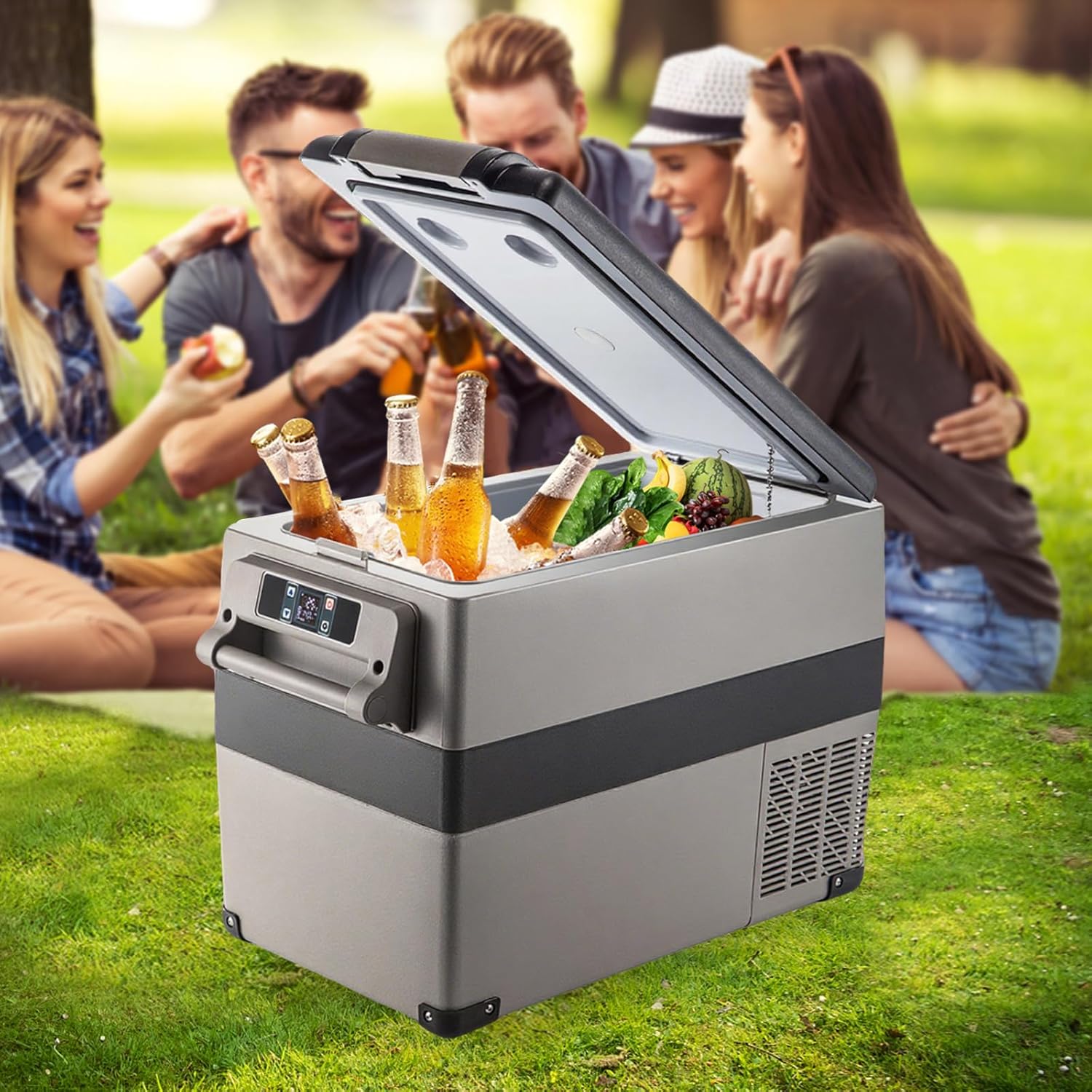 VEVOR Réfrigérateur Portable à Compression 45 L,Réfrigérateur de Voiture 693 x 345 x 456 mm，Mini Frigo Glacière Électrique 60W Réfrigération Rapide Conduite Sécurisée pour Maison/Voiture/Camping