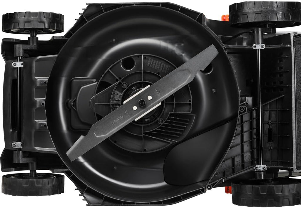 FUXTEC Tondeuse à Gazon sans Fil 40V (2x20V) E2RM43 Set Batteries et Chargeur - Largeur De Coupe 43cm, 40L, Hauteur De Coupe Variable, Tondeuse à Gazon Batterie, sans Fil