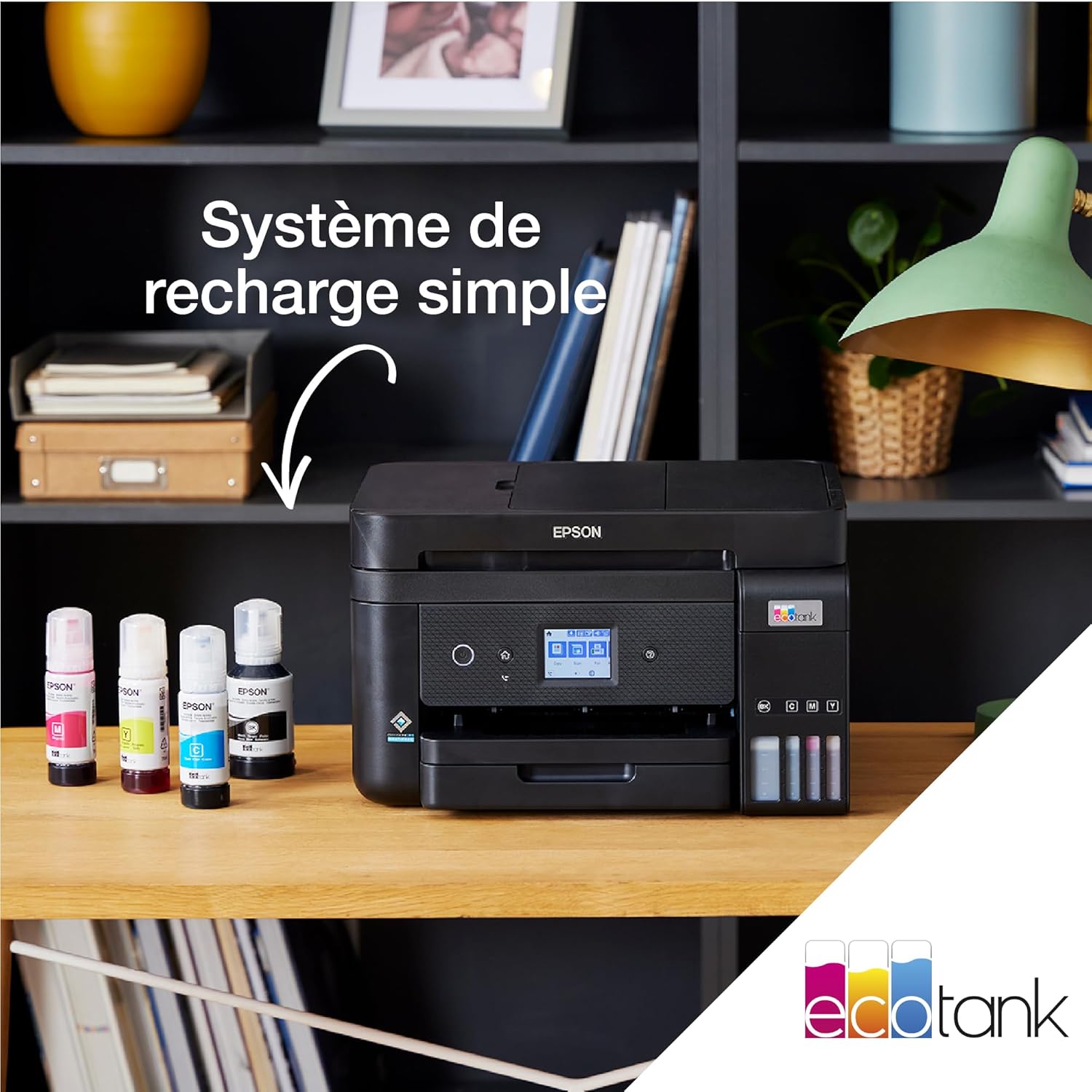 Imprimante multifonction A4 Wi-Fi EcoTank ET-4850 équipée de réservoirs d'encre, avec jusqu'à 3 ans d'encre inclus