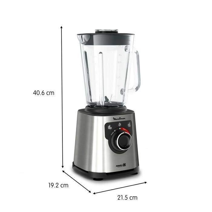 Moulinex PerfectMix + Blender haute vitesse, 1200 W, bol 2 L, Capacité utile 1,5 L, Technologie de lames Powelix