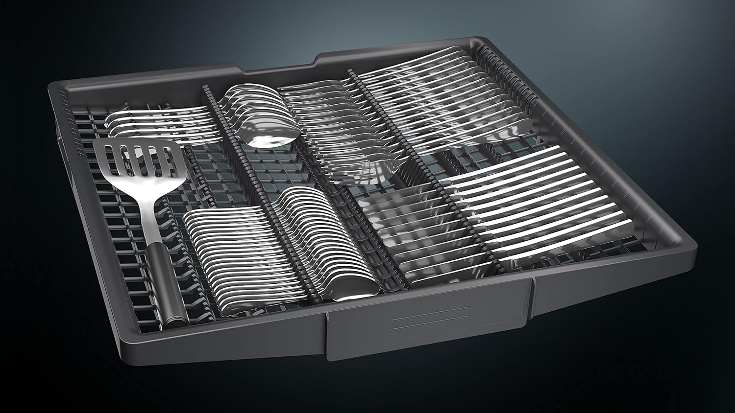 Siemens SN43ES14VE, iQ300 Lave-vaisselle intelligent, lave-vaisselle sous meuble avec tiroir à couverts, 60 cm, ouverture automatique de la porte grâce à AutoOpen dry, particulièrement silencieux avec