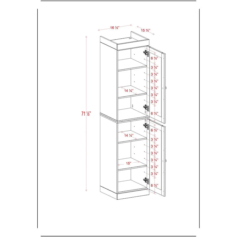 Meuble sous-vasque 100 % bois massif 42 cm avec portes en option par Palace Imports