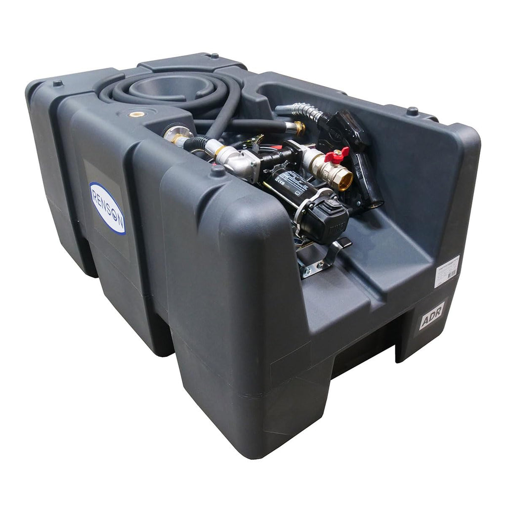 Cuve de transport Gasoil/GNR 200 litres avec pompe 12V 40L/min, Cuve fuel de ravitaillement pour stockage gazole avec station de remplissage et pistolet manuel (Pistolet manuel)