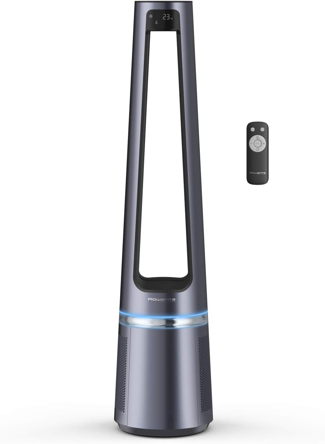 Rowenta Eclipse 2-en-1 Ventilateur purificateur, Ventile et filtre l'air, Particules fines, 32 dB (A), Puissant, Oscillation, 12 vitesses, Minuteur, Départ différé QU5030F0
